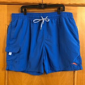 TOMMY BAHAMA Naples Coast 6 Inch Cargo Blue Men’s Swim Trunks Size XXL 2XL